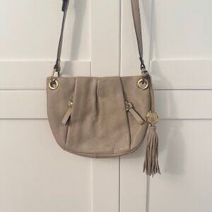 Vince Camuto Cristina 100% Genuine Leather Crossbody Bag in Clay Taupe